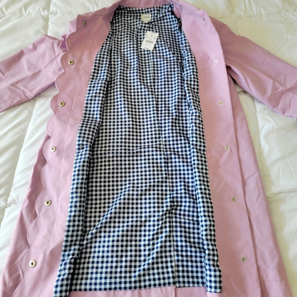 New w/tags  - J.Crew Lilac Scallop Trench Coat